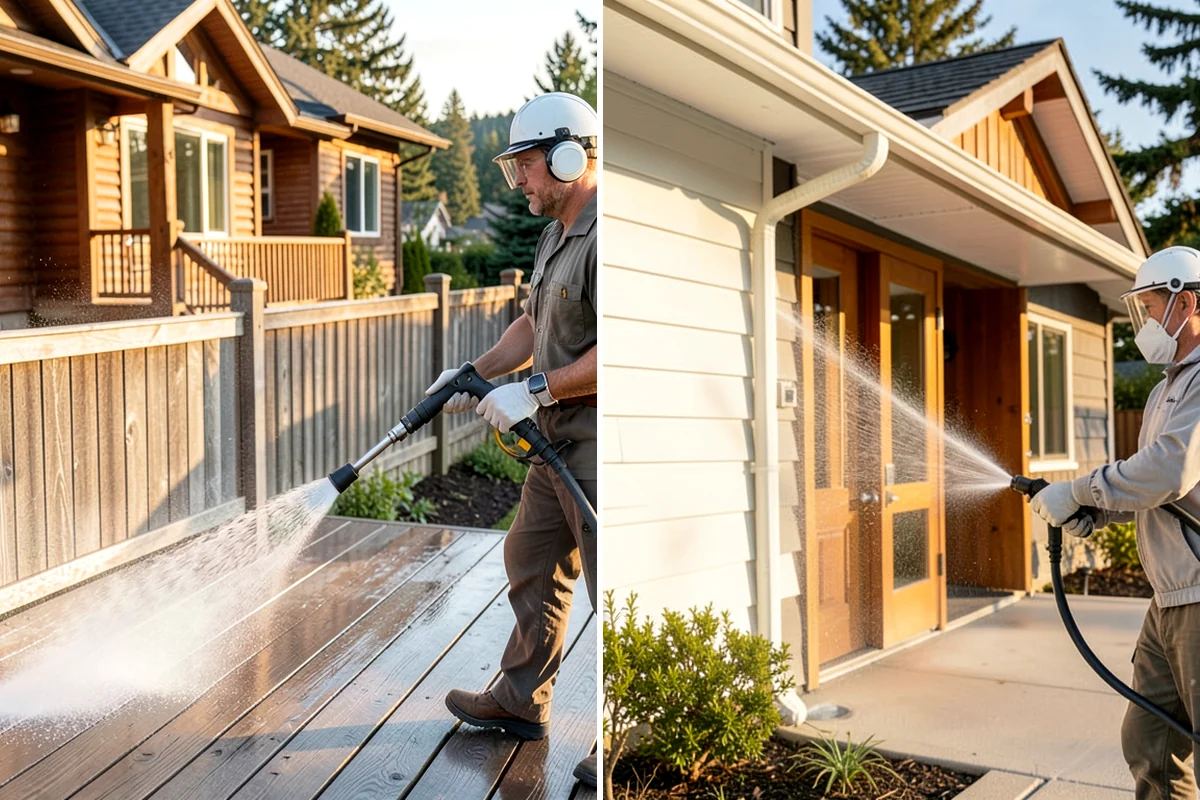 Roof Cleaning in Gig Harbor, Pierce County, WA - Inspect the roof material and identify moss, algae, and problem areas