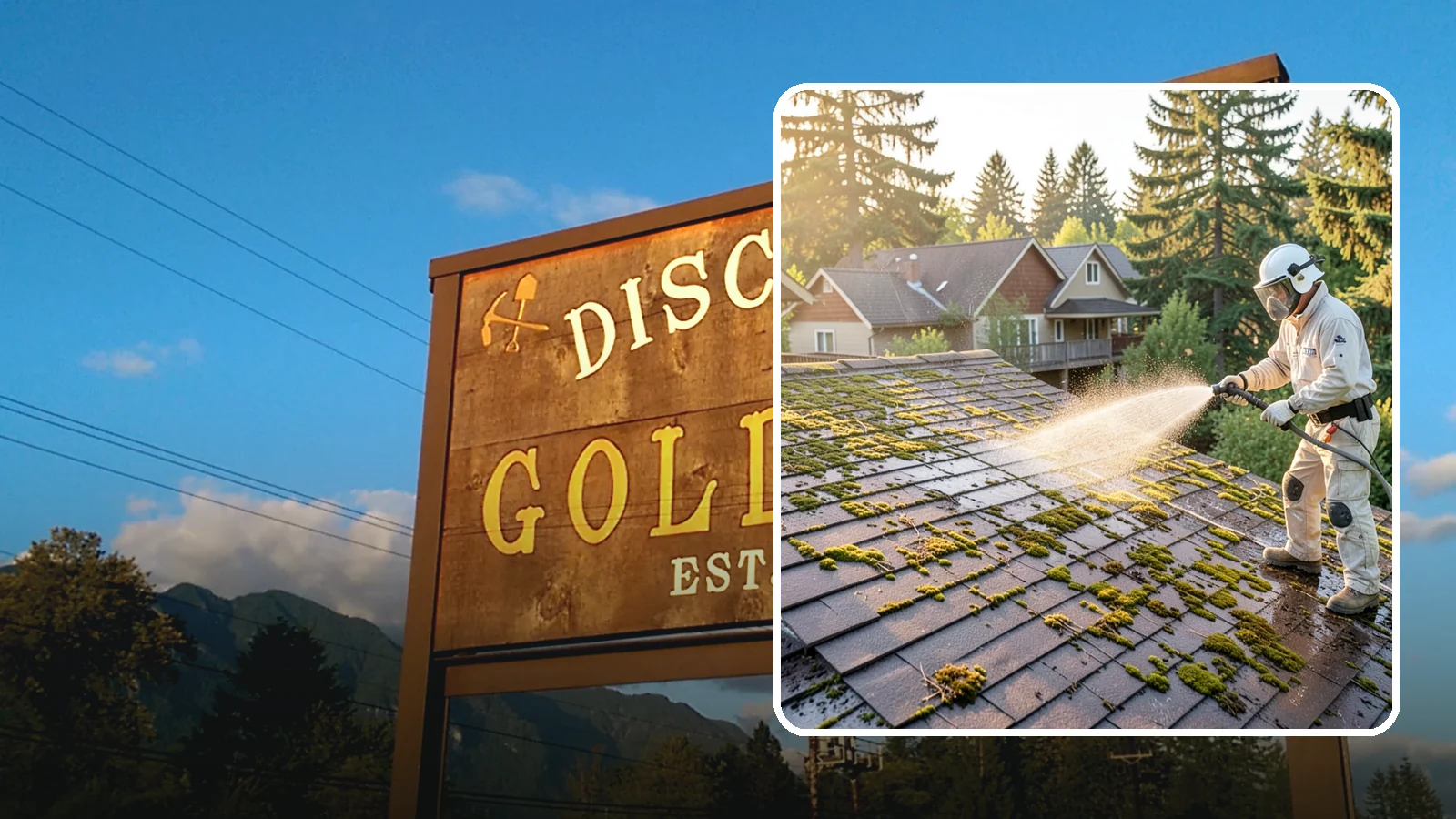 Roof Cleaning in Gold Bar, Snohomish County, WA - A thorough roof cleaning that lifts moss, algae, and lichen off Washington rooftops while protecting the shingle surface.