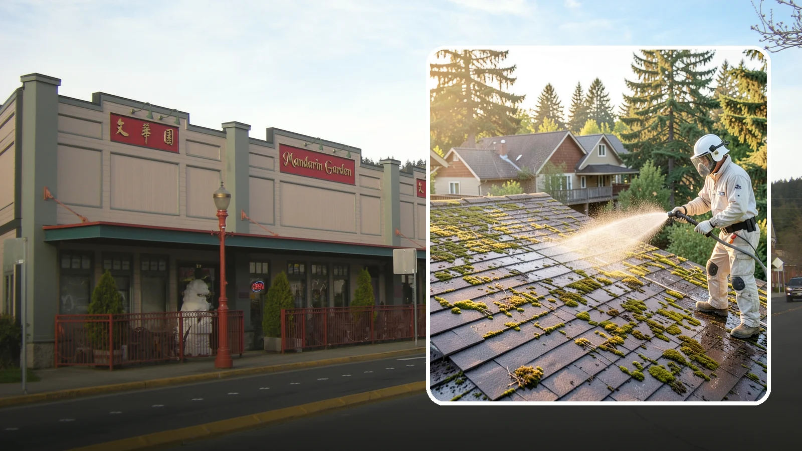 Roof Cleaning in Issaquah, King County, WA - A thorough roof cleaning that lifts moss, algae, and lichen off Washington rooftops while protecting the shingle surface.