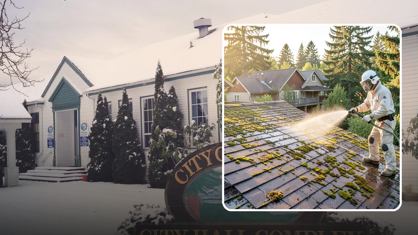 Roof Cleaning in Pacific, King County, WA - A thorough roof cleaning that lifts moss, algae, and lichen off Washington rooftops while protecting the shingle surface.
