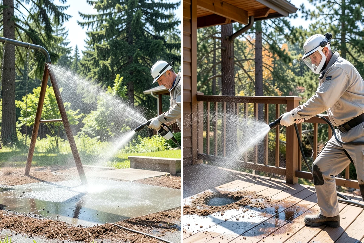 Roof Cleaning in Pacific, King County, WA - Inspect the roof material and identify moss, algae, and problem areas