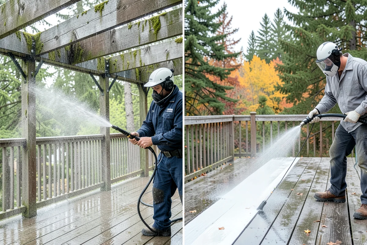 Roof Cleaning in Puyallup, Pierce County, WA - Inspect the roof material and identify moss, algae, and problem areas