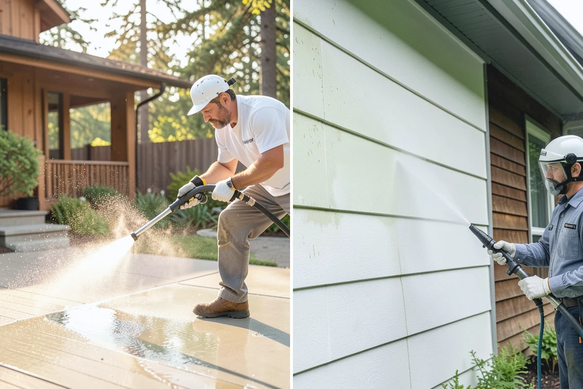 Roof Cleaning in Roy, Pierce County, WA - Inspect the roof material and identify moss, algae, and problem areas