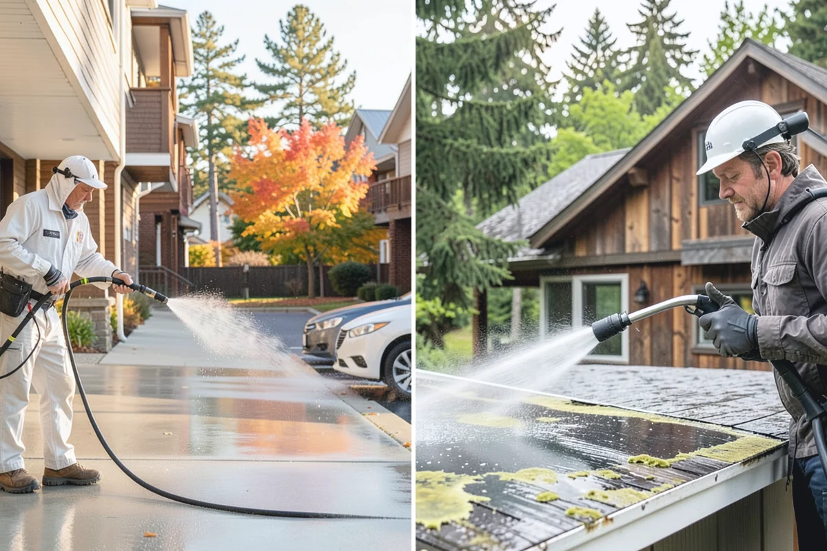 Roof Cleaning in Sumner, Pierce County, WA - Inspect the roof material and identify moss, algae, and problem areas