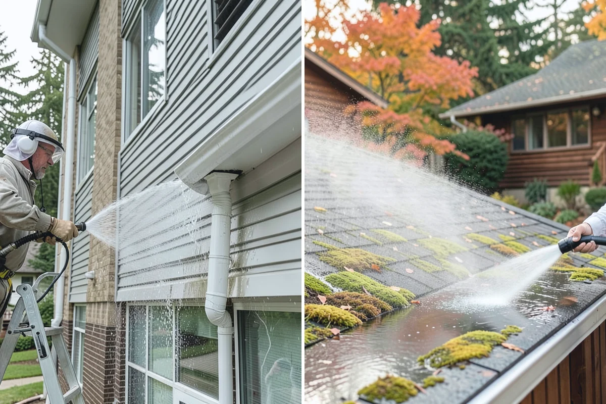 Roof Cleaning in Woodinville, King County, WA - Inspect the roof material and identify moss, algae, and problem areas
