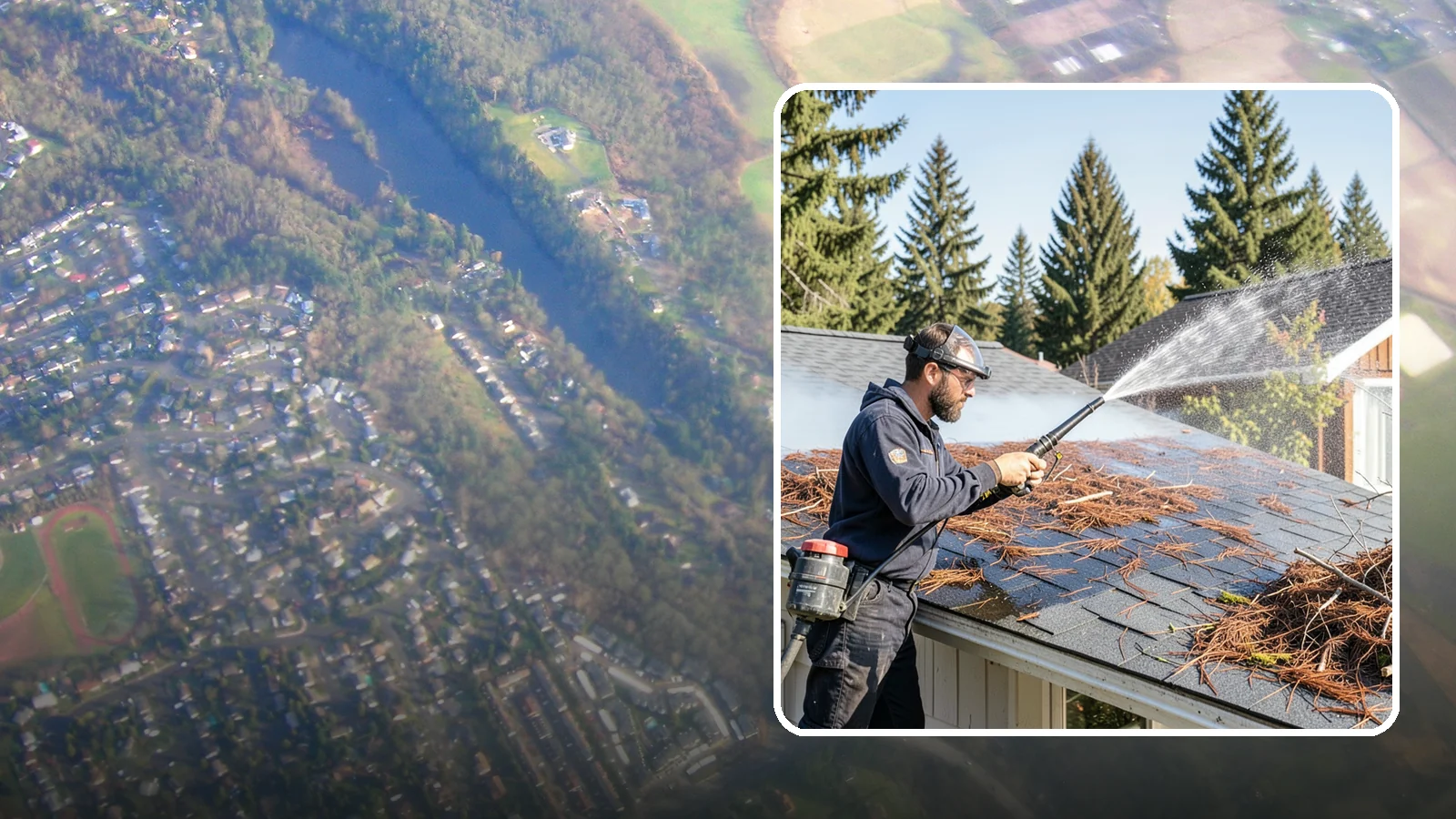 Roof Debris Removal in Algona, King County, WA - Roof debris removal that clears needles, leaves, and branches that pile up under Washington's evergreen canopy.