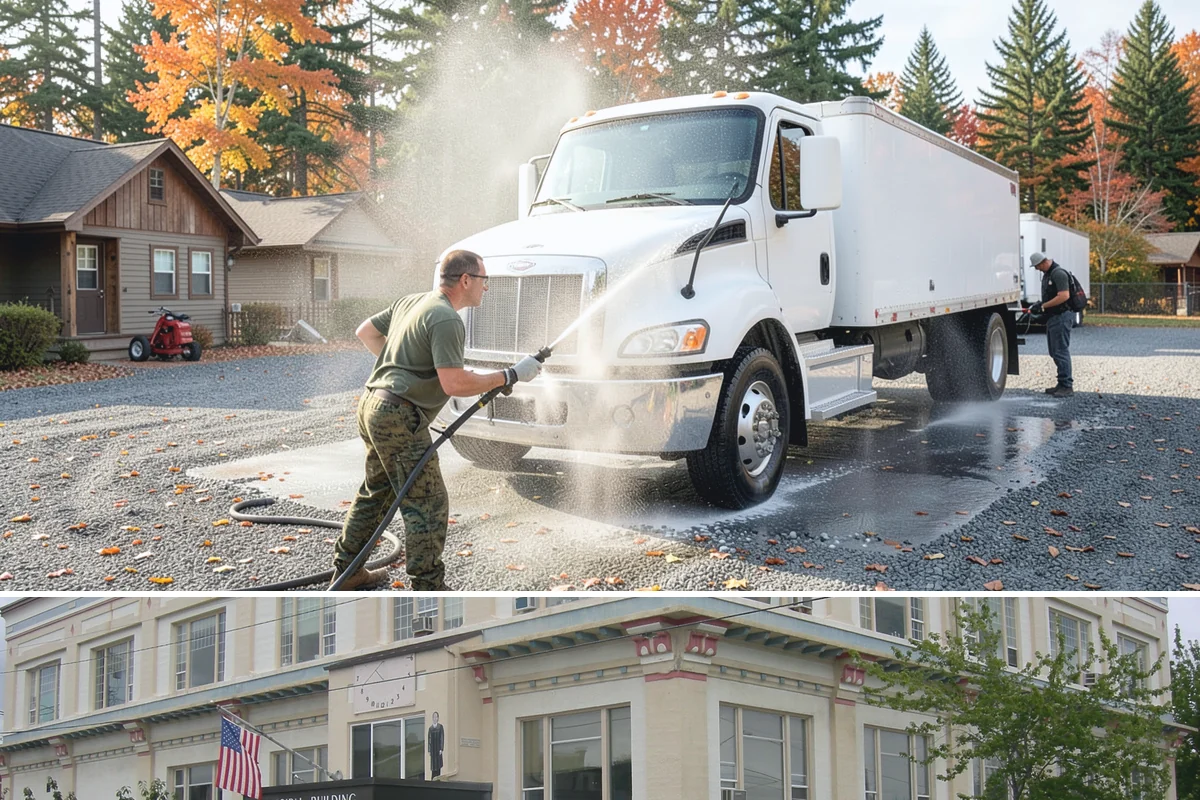 Roof Debris Removal in Anacortes, Skagit County, WA - Late fall after the leaves drop is ideal, with a spring visit to clear winter accumulation.