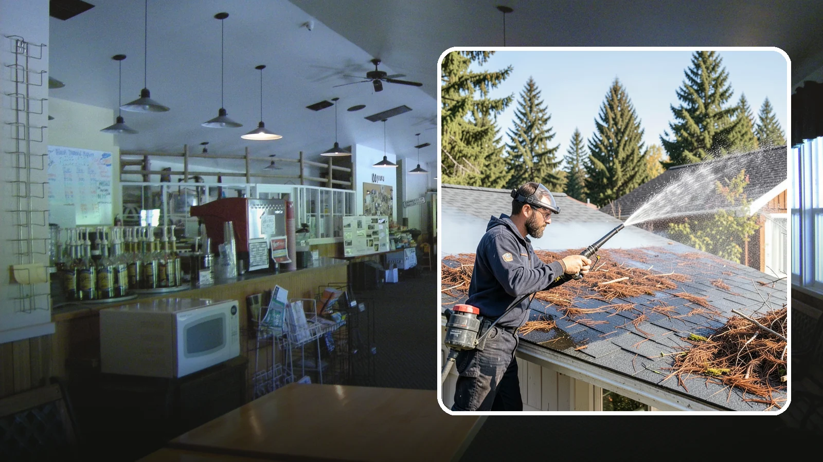 Roof Debris Removal in Black Diamond, King County, WA - Roof debris removal that clears needles, leaves, and branches that pile up under Washington's evergreen canopy.