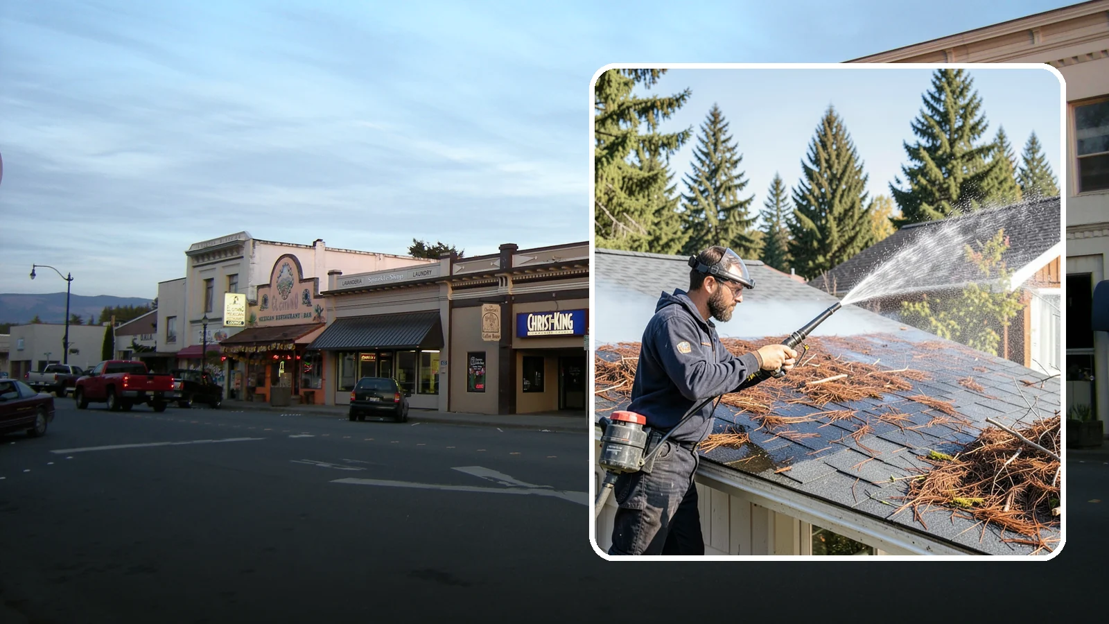 Roof Debris Removal in Burlington, Skagit County, WA - Roof debris removal that clears needles, leaves, and branches that pile up under Washington's evergreen canopy.