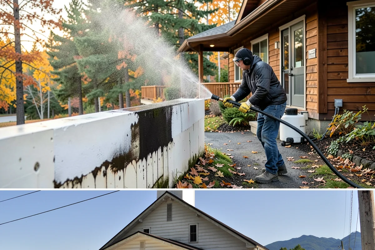 Roof Debris Removal in Concrete, Skagit County, WA - Late fall after the leaves drop is ideal, with a spring visit to clear winter accumulation.