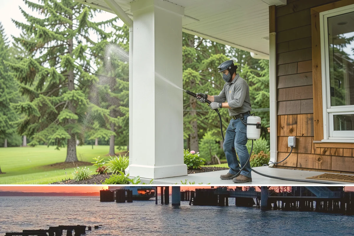 Roof Debris Removal in Edmonds, Snohomish County, WA - Late fall after the leaves drop is ideal, with a spring visit to clear winter accumulation.