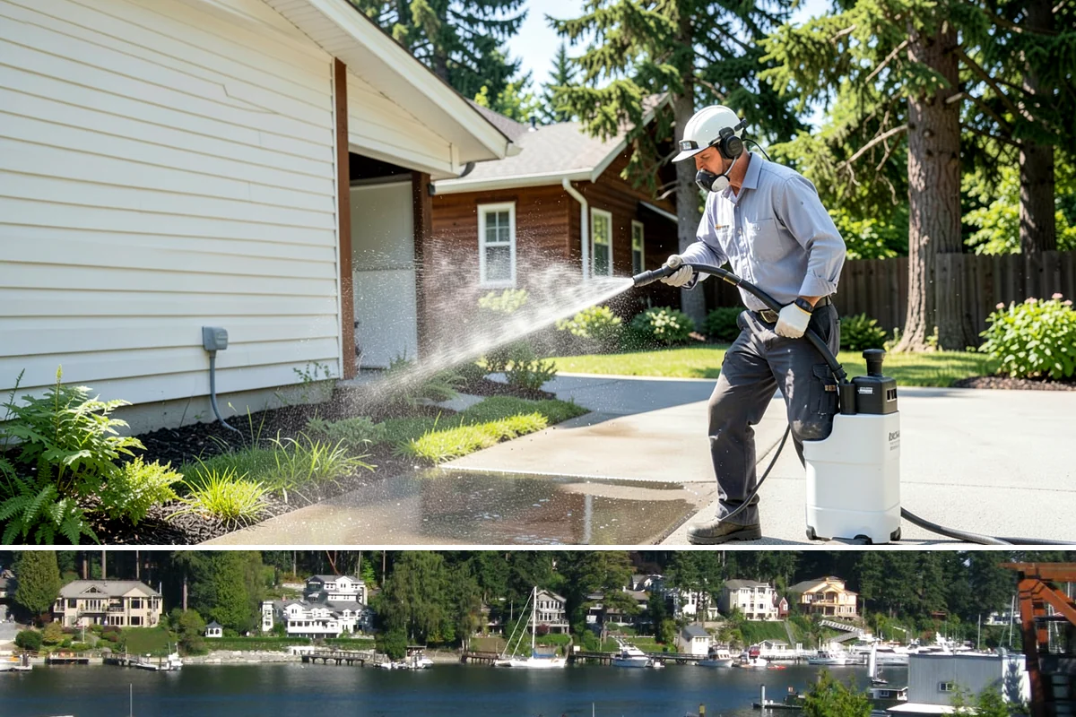 Roof Debris Removal in Gig Harbor, Pierce County, WA - Late fall after the leaves drop is ideal, with a spring visit to clear winter accumulation.