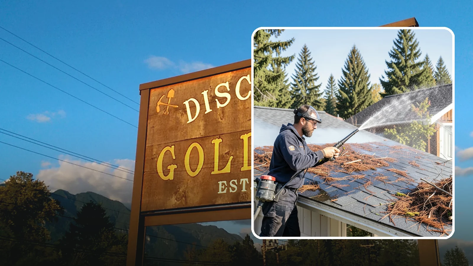 Roof Debris Removal in Gold Bar, Snohomish County, WA - Roof debris removal that clears needles, leaves, and branches that pile up under Washington's evergreen canopy.