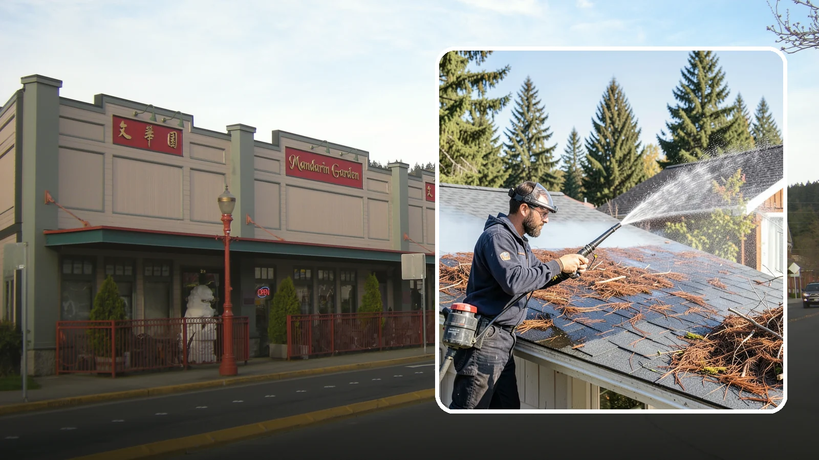 Roof Debris Removal in Issaquah, King County, WA - Roof debris removal that clears needles, leaves, and branches that pile up under Washington's evergreen canopy.