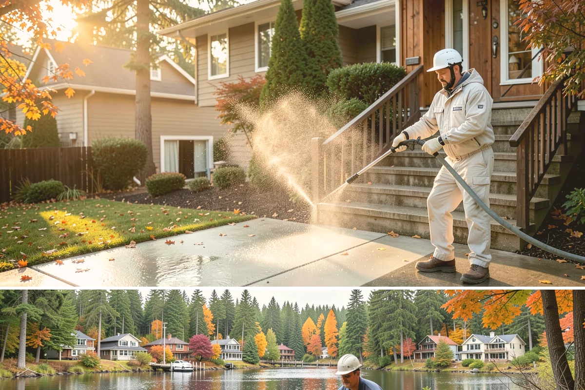 Roof Debris Removal in La Conner, Skagit County, WA - Late fall after the leaves drop is ideal, with a spring visit to clear winter accumulation.