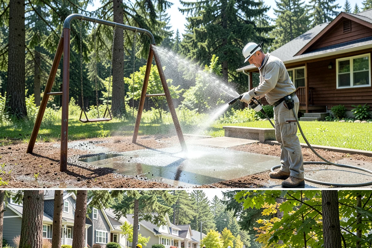 Roof Debris Removal in Normandy Park, King County, WA - Late fall after the leaves drop is ideal, with a spring visit to clear winter accumulation.