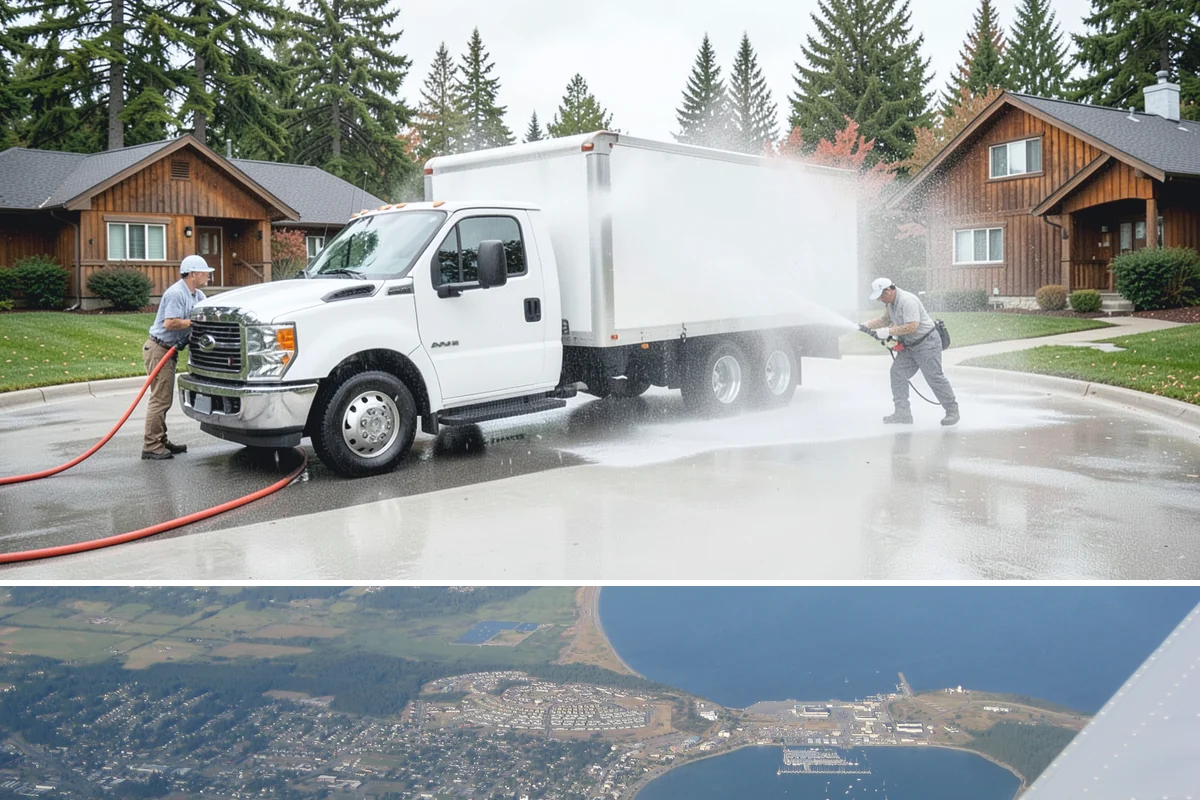 Roof Debris Removal in Oak Harbor, Island County, WA - Late fall after the leaves drop is ideal, with a spring visit to clear winter accumulation.
