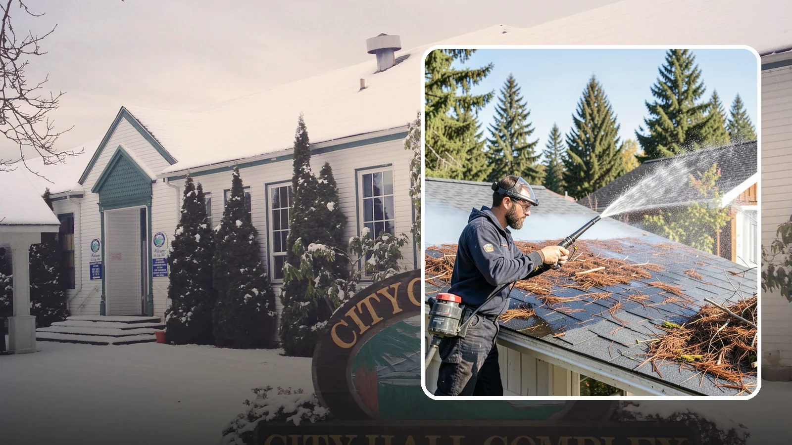 Roof Debris Removal in Pacific, King County, WA - Roof debris removal that clears needles, leaves, and branches that pile up under Washington's evergreen canopy.