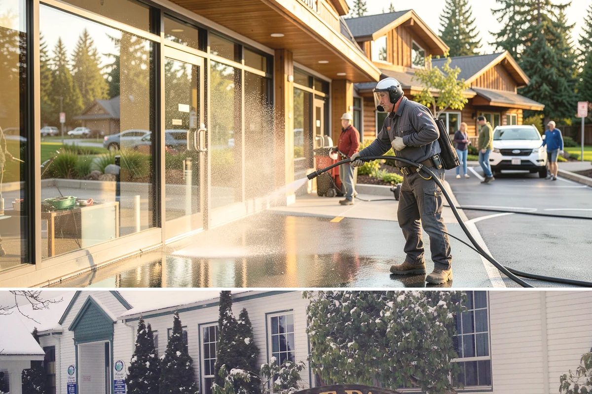 Roof Debris Removal in Pacific, King County, WA - Late fall after the leaves drop is ideal, with a spring visit to clear winter accumulation.