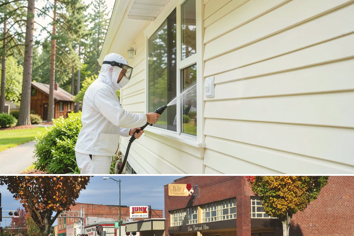 Roof Debris Removal in Puyallup, Pierce County, WA - Late fall after the leaves drop is ideal, with a spring visit to clear winter accumulation.