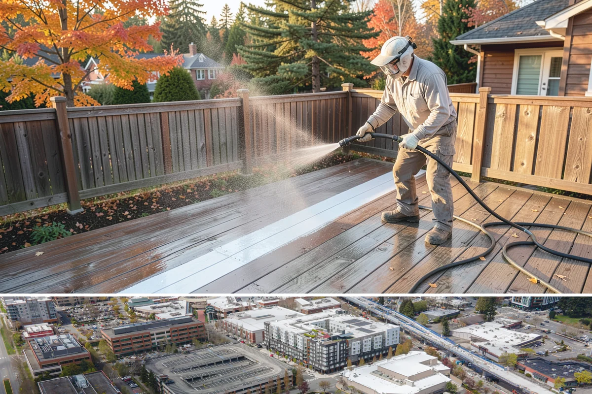 Roof Debris Removal in Redmond, King County, WA - Late fall after the leaves drop is ideal, with a spring visit to clear winter accumulation.