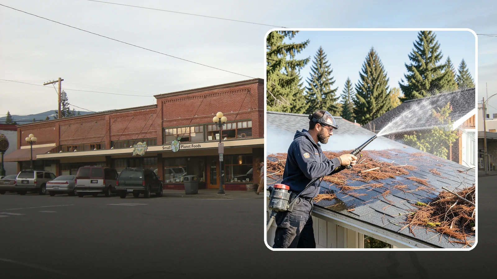 Roof Debris Removal in Sedro-Woolley, Skagit County, WA - Roof debris removal that clears needles, leaves, and branches that pile up under Washington's evergreen canopy.