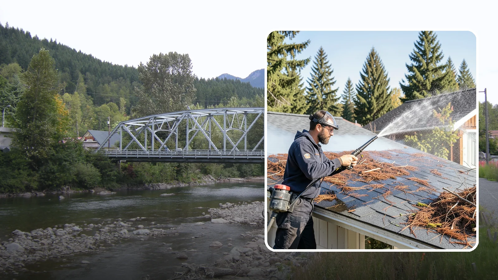 Roof Debris Removal in Skykomish, King County, WA - Roof debris removal that clears needles, leaves, and branches that pile up under Washington's evergreen canopy.