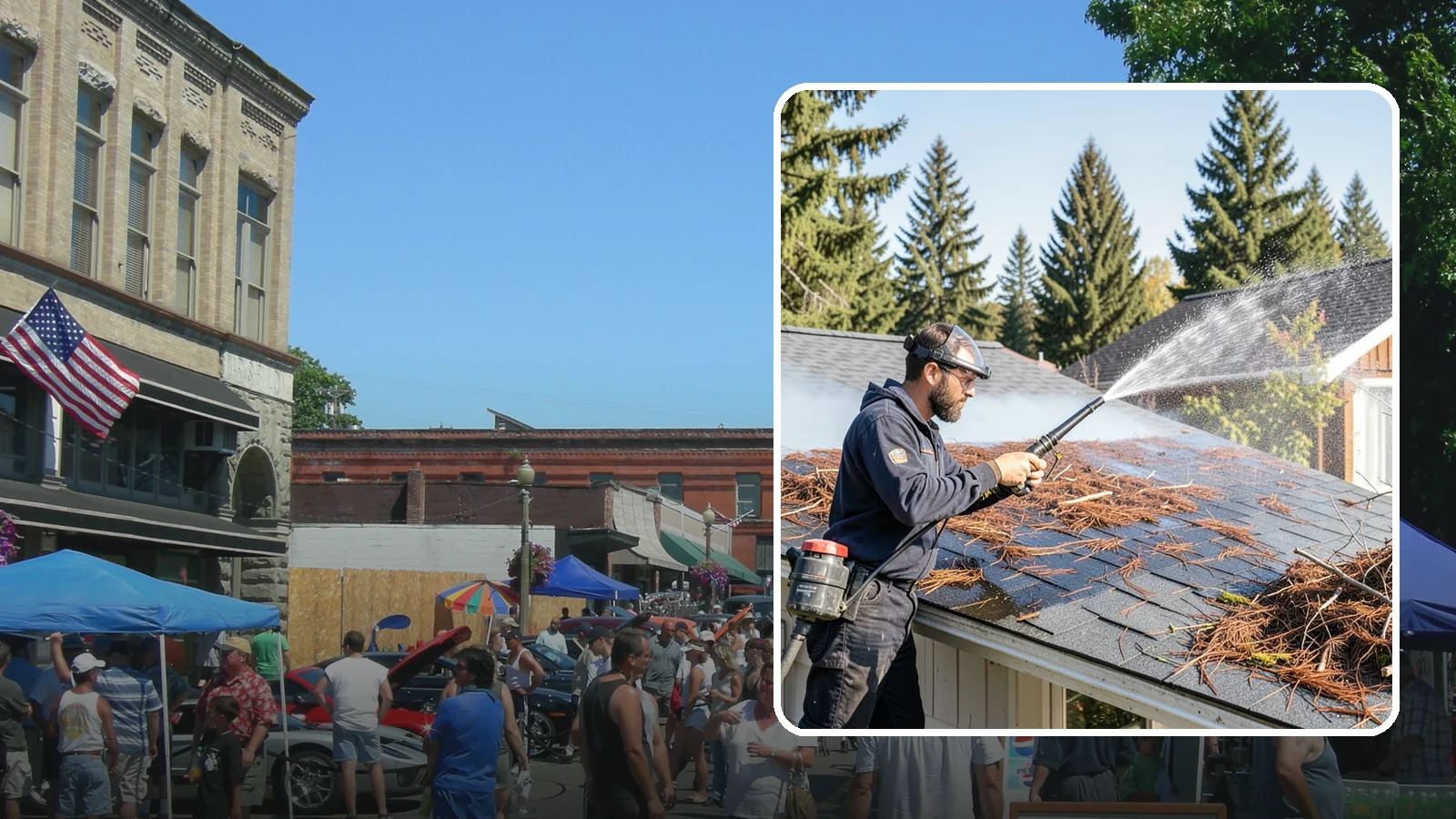 Roof Debris Removal in Snohomish, Snohomish County, WA - Roof debris removal that clears needles, leaves, and branches that pile up under Washington's evergreen canopy.