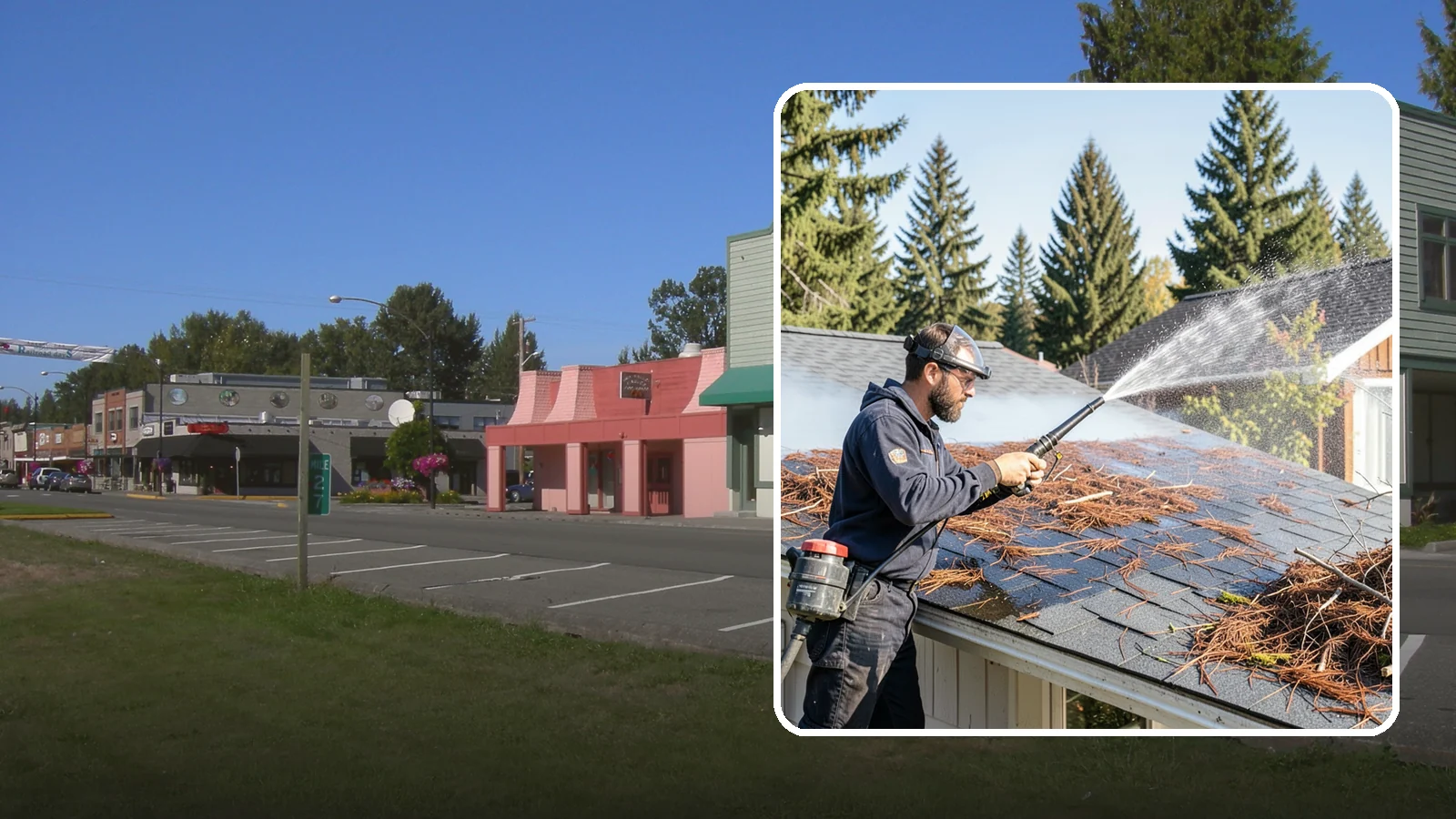 Roof Debris Removal in Snoqualmie, King County, WA - Roof debris removal that clears needles, leaves, and branches that pile up under Washington's evergreen canopy.
