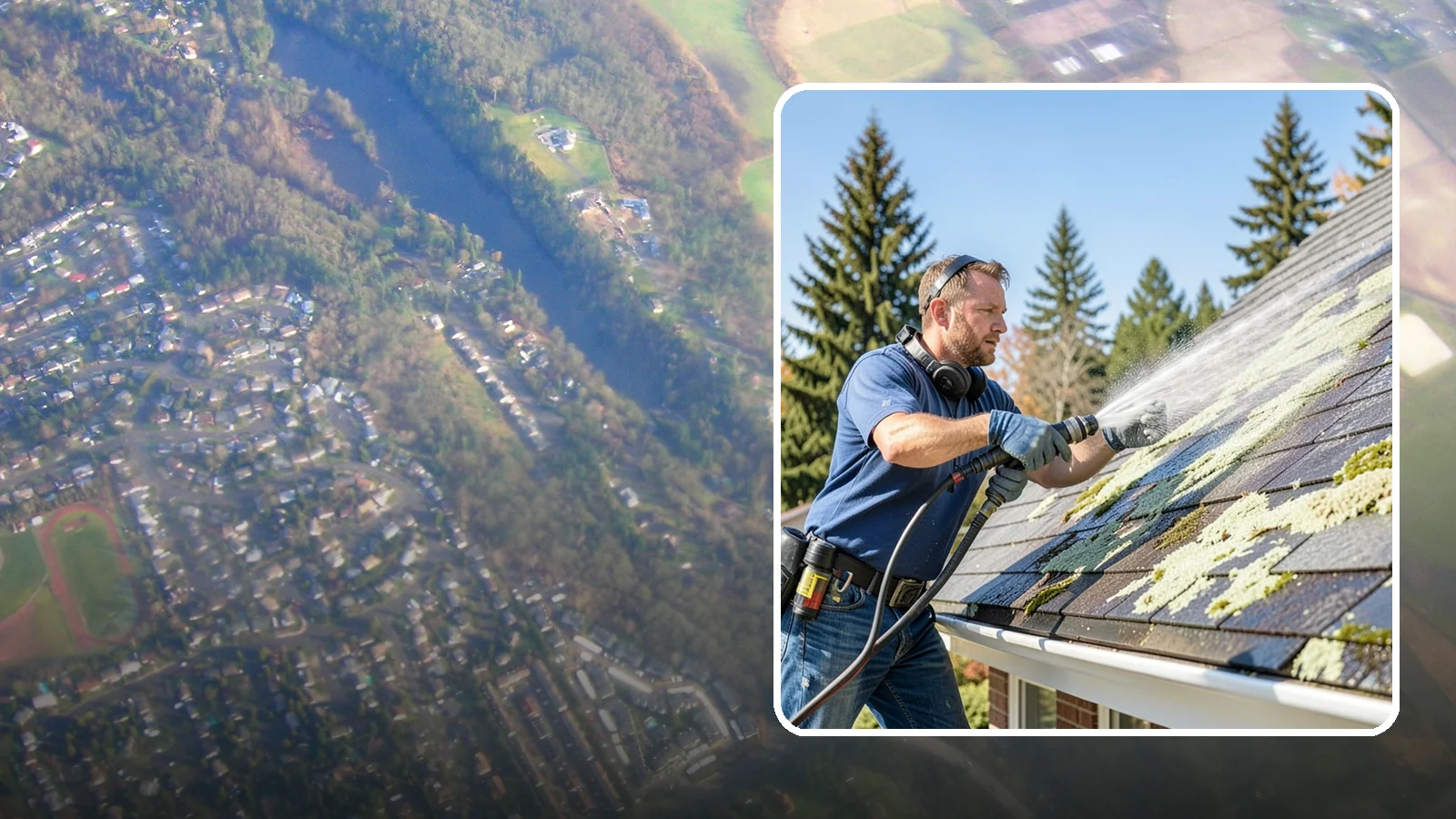 Roof Lichen Removal in Algona, King County, WA - Careful lichen removal that lifts stubborn, root-like growth from Washington roofs without tearing up the surface.