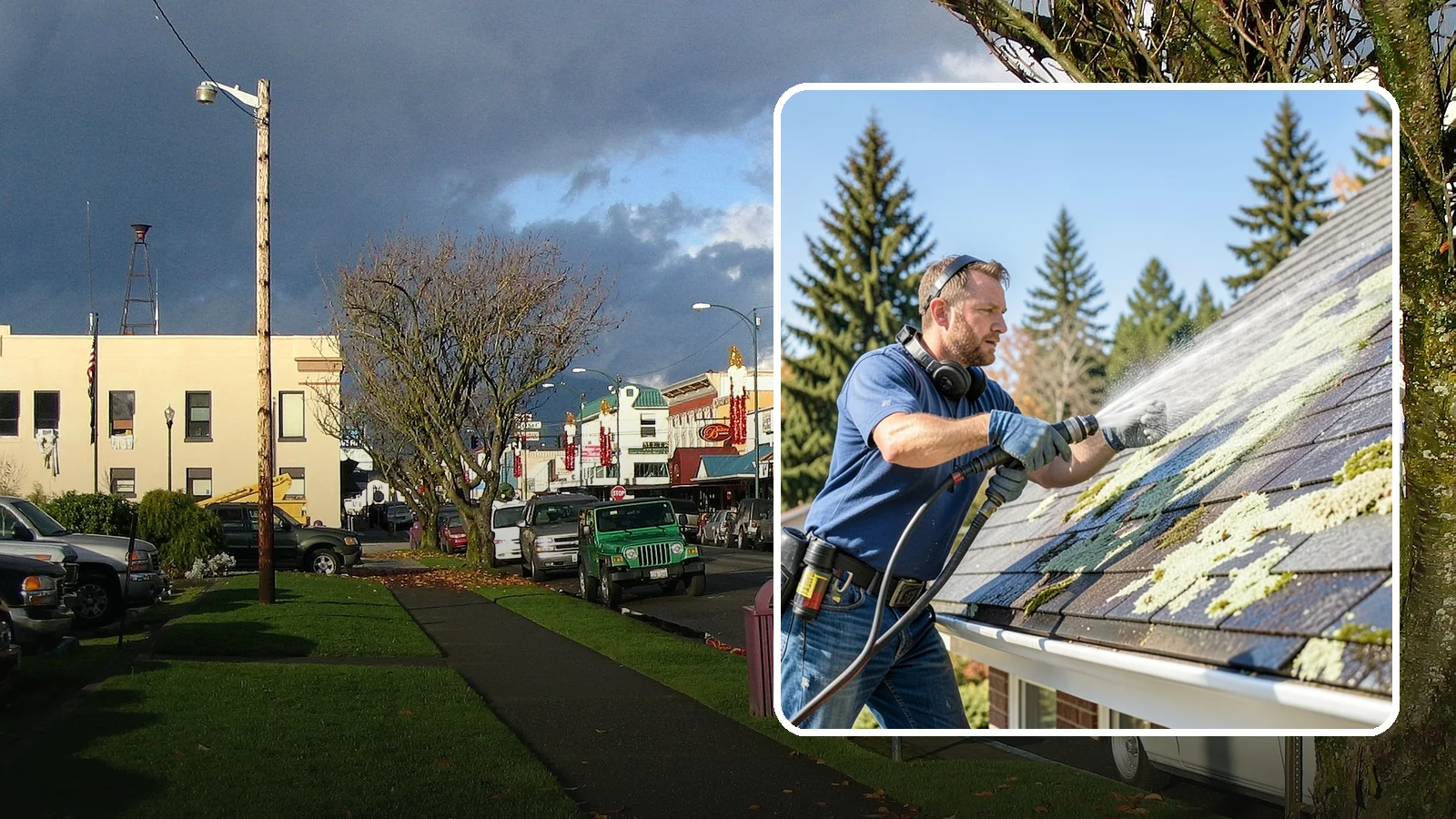 Roof Lichen Removal in Arlington, Snohomish County, WA - Careful lichen removal that lifts stubborn, root-like growth from Washington roofs without tearing up the surface.