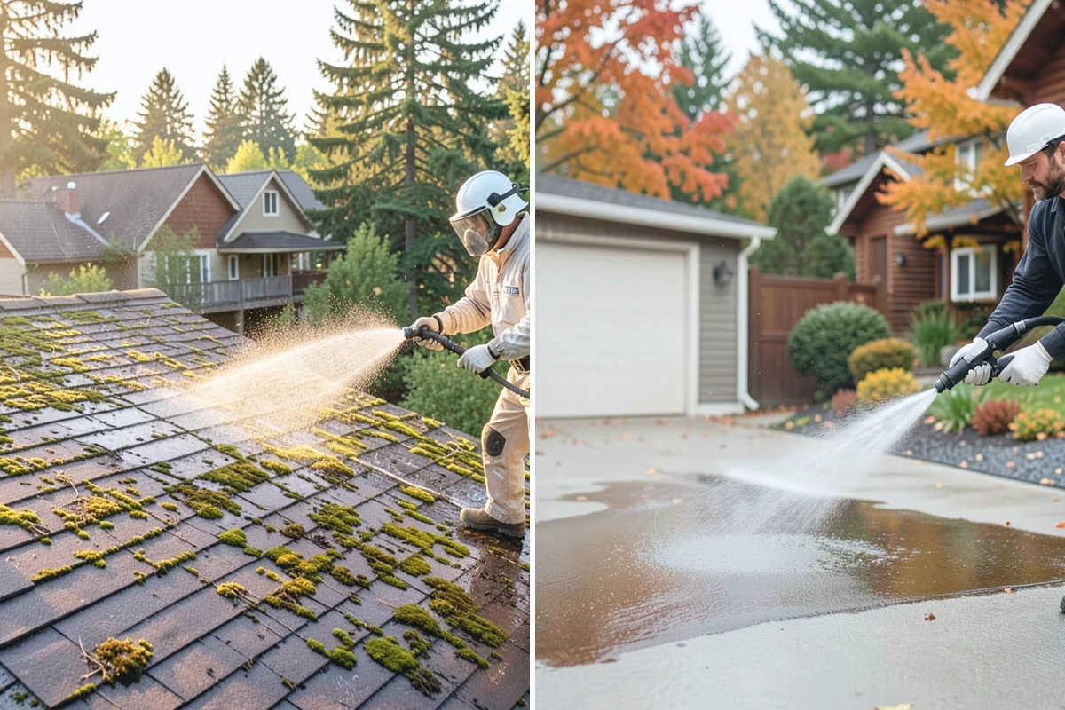 Roof Lichen Removal in Beaux Arts Village, King County, WA - Locate lichen colonies and assess how deeply they are bonded