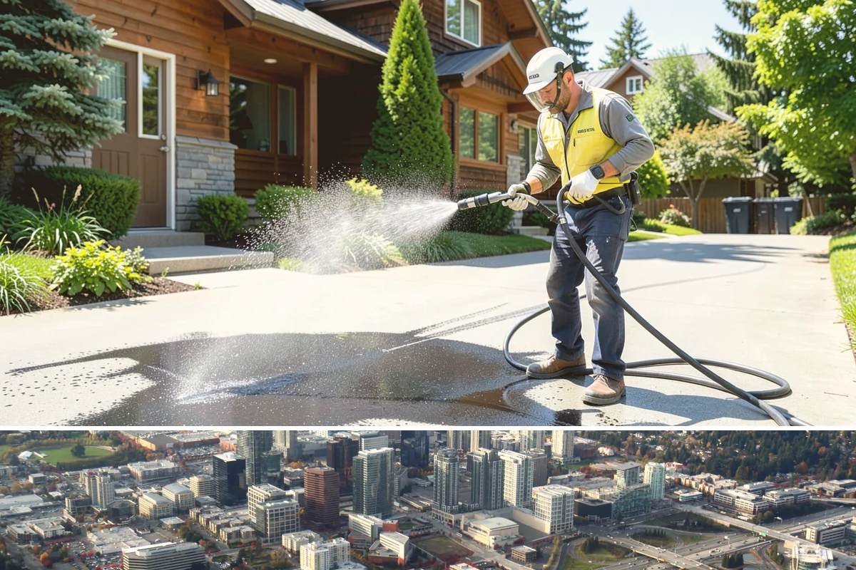 Roof Lichen Removal in Bellevue, King County, WA - Treat lichen during dry summer weather so extended dwell treatments are not diluted by rain.
