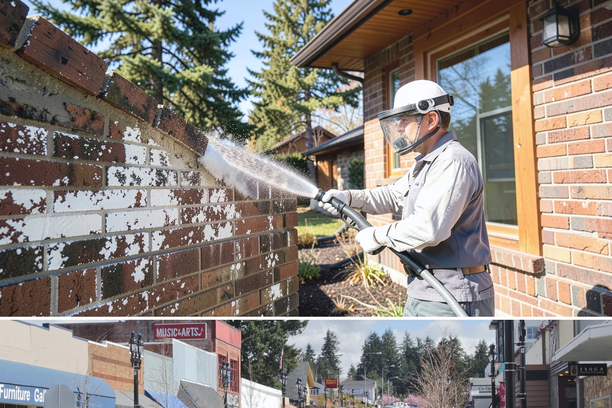 Roof Lichen Removal in Bothell, King County, WA - Treat lichen during dry summer weather so extended dwell treatments are not diluted by rain.