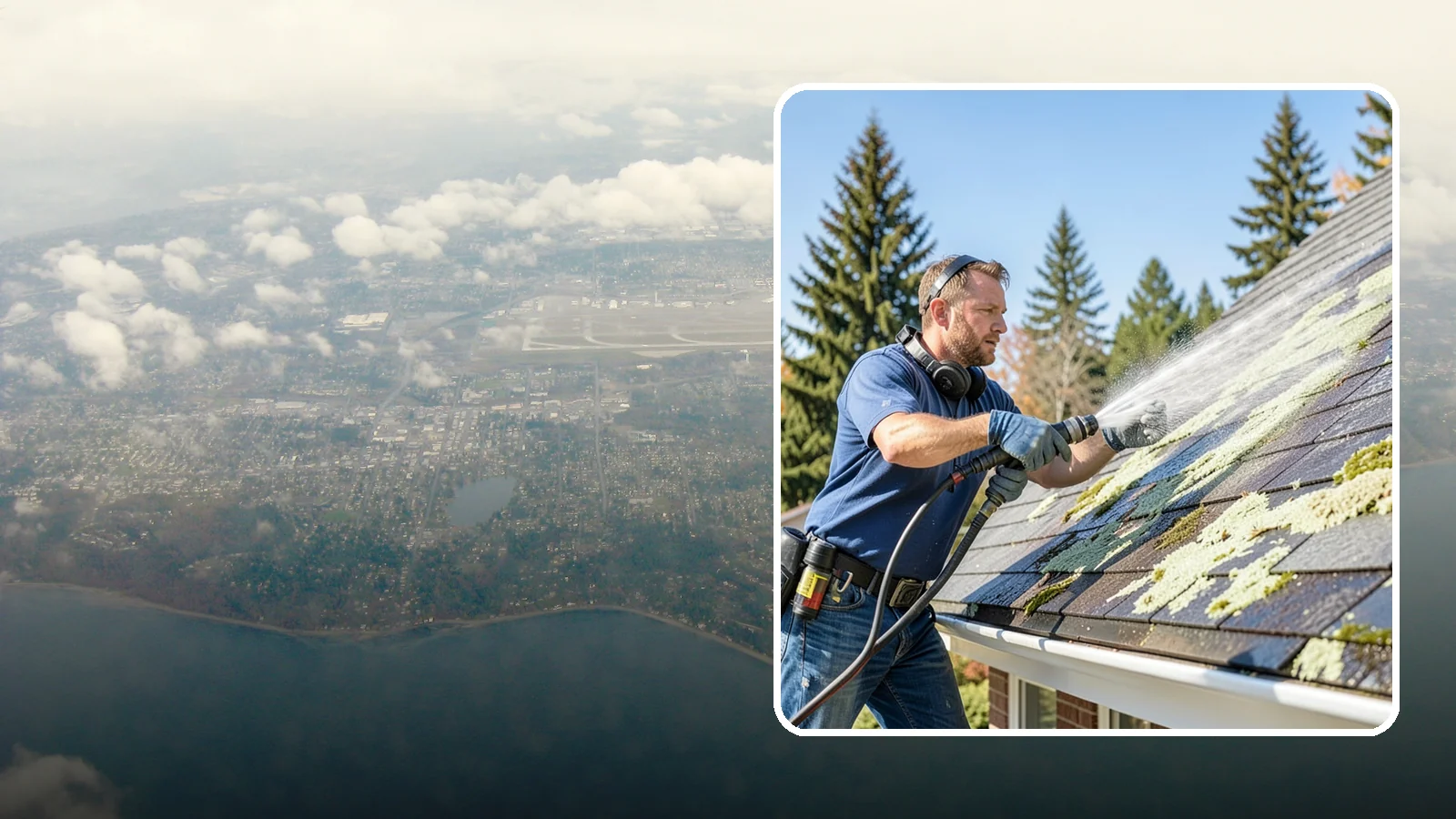 Roof Lichen Removal in Burien, King County, WA - Careful lichen removal that lifts stubborn, root-like growth from Washington roofs without tearing up the surface.