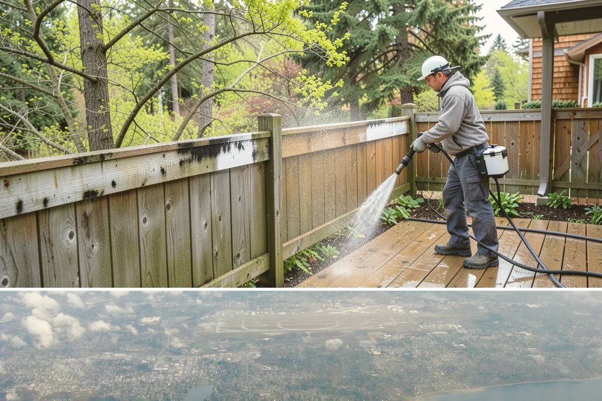 Roof Lichen Removal in Burien, King County, WA - Treat lichen during dry summer weather so extended dwell treatments are not diluted by rain.