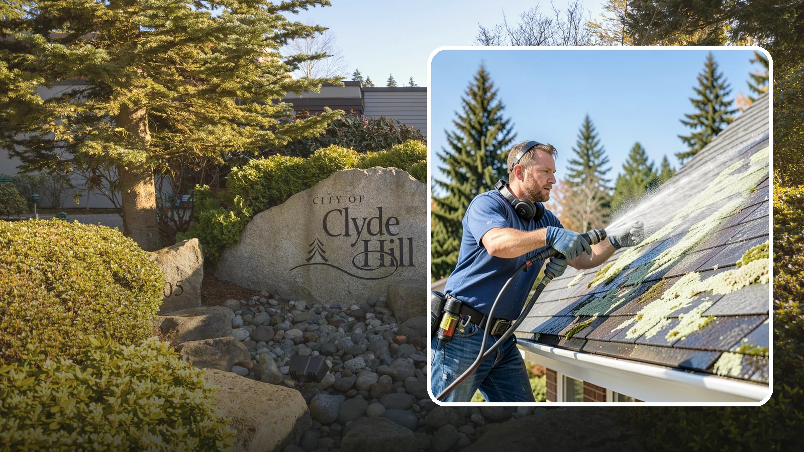 Roof Lichen Removal in Clyde Hill, King County, WA - Careful lichen removal that lifts stubborn, root-like growth from Washington roofs without tearing up the surface.