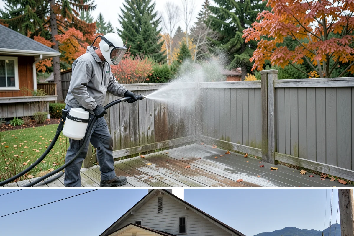 Roof Lichen Removal in Concrete, Skagit County, WA - Treat lichen during dry summer weather so extended dwell treatments are not diluted by rain.