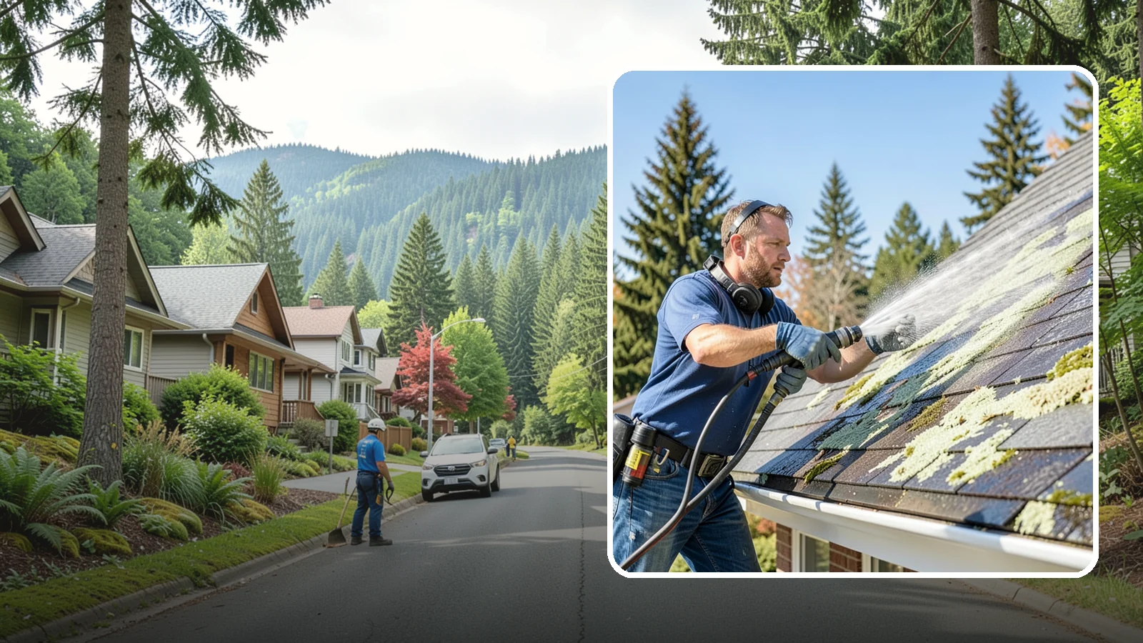 Roof Lichen Removal in Darrington, Snohomish County, WA - Careful lichen removal that lifts stubborn, root-like growth from Washington roofs without tearing up the surface.