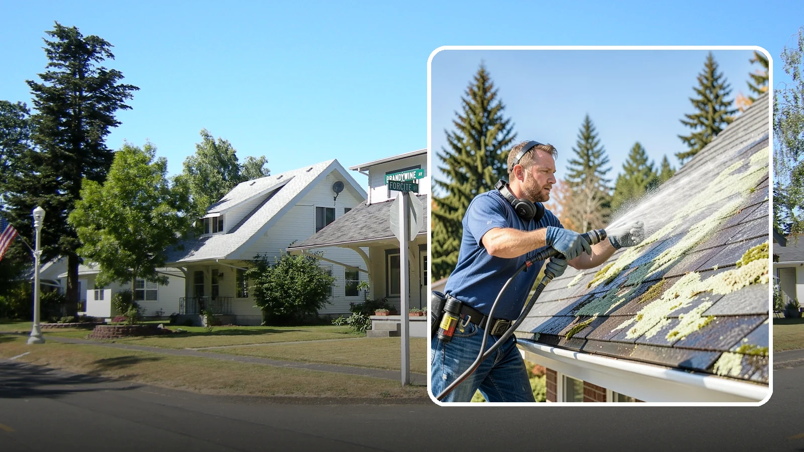 Roof Lichen Removal in DuPont, Pierce County, WA - Careful lichen removal that lifts stubborn, root-like growth from Washington roofs without tearing up the surface.