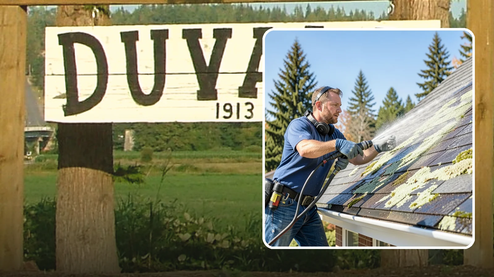 Roof Lichen Removal in Duvall, King County, WA - Careful lichen removal that lifts stubborn, root-like growth from Washington roofs without tearing up the surface.