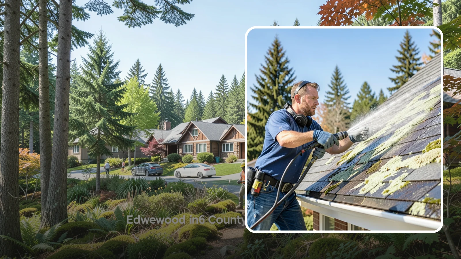 Roof Lichen Removal in Edgewood, Pierce County, WA - Careful lichen removal that lifts stubborn, root-like growth from Washington roofs without tearing up the surface.