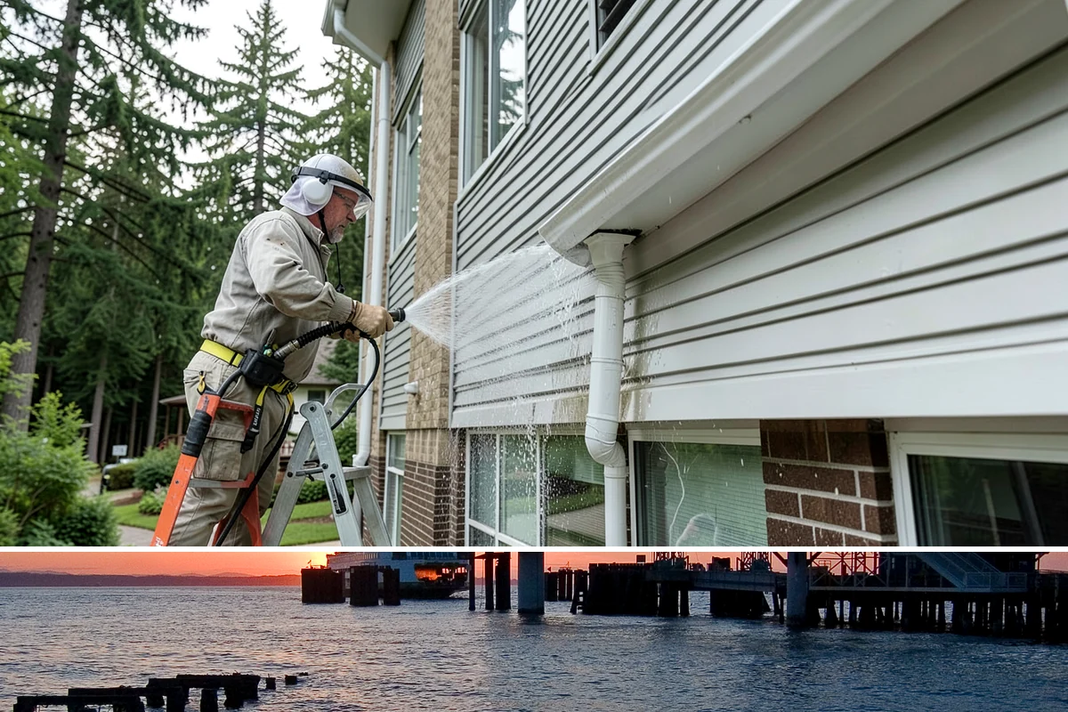 Roof Lichen Removal in Edmonds, Snohomish County, WA - Treat lichen during dry summer weather so extended dwell treatments are not diluted by rain.