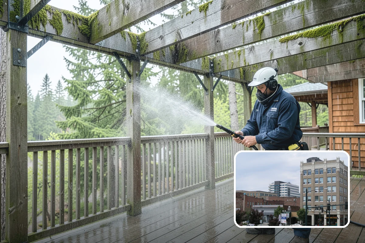 Roof Lichen Removal in Everett, Snohomish County, WA - Removes deeply anchored lichen that resists ordinary washing
