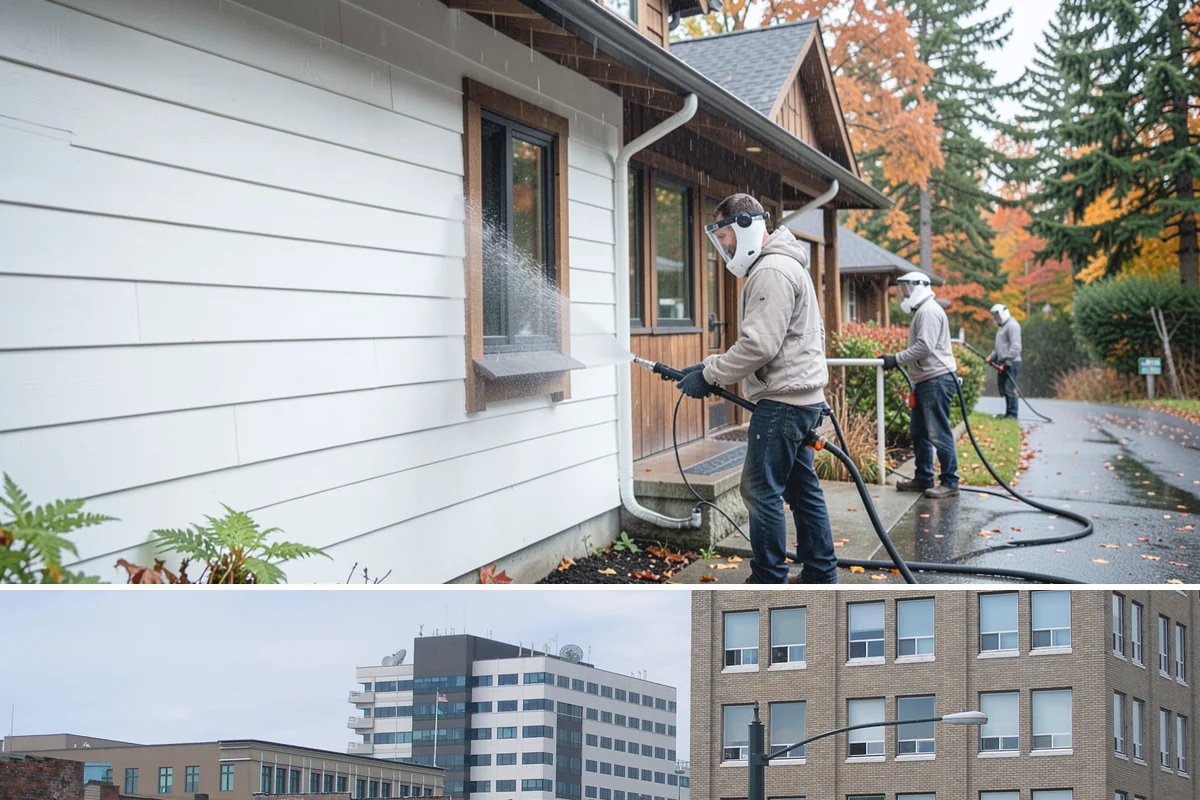 Roof Lichen Removal in Everett, Snohomish County, WA - Treat lichen during dry summer weather so extended dwell treatments are not diluted by rain.