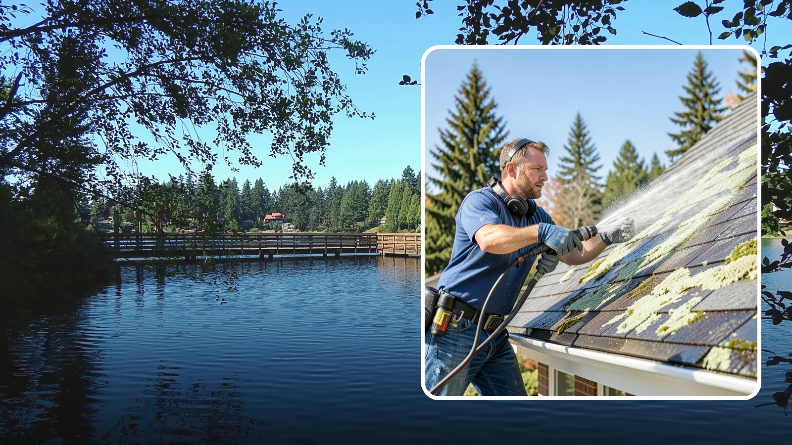 Roof Lichen Removal in Federal Way, King County, WA - Careful lichen removal that lifts stubborn, root-like growth from Washington roofs without tearing up the surface.