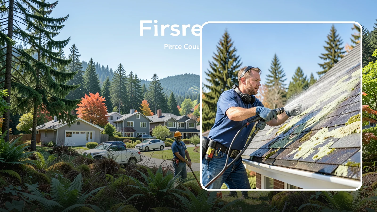 Roof Lichen Removal in Fircrest, Pierce County, WA - Careful lichen removal that lifts stubborn, root-like growth from Washington roofs without tearing up the surface.