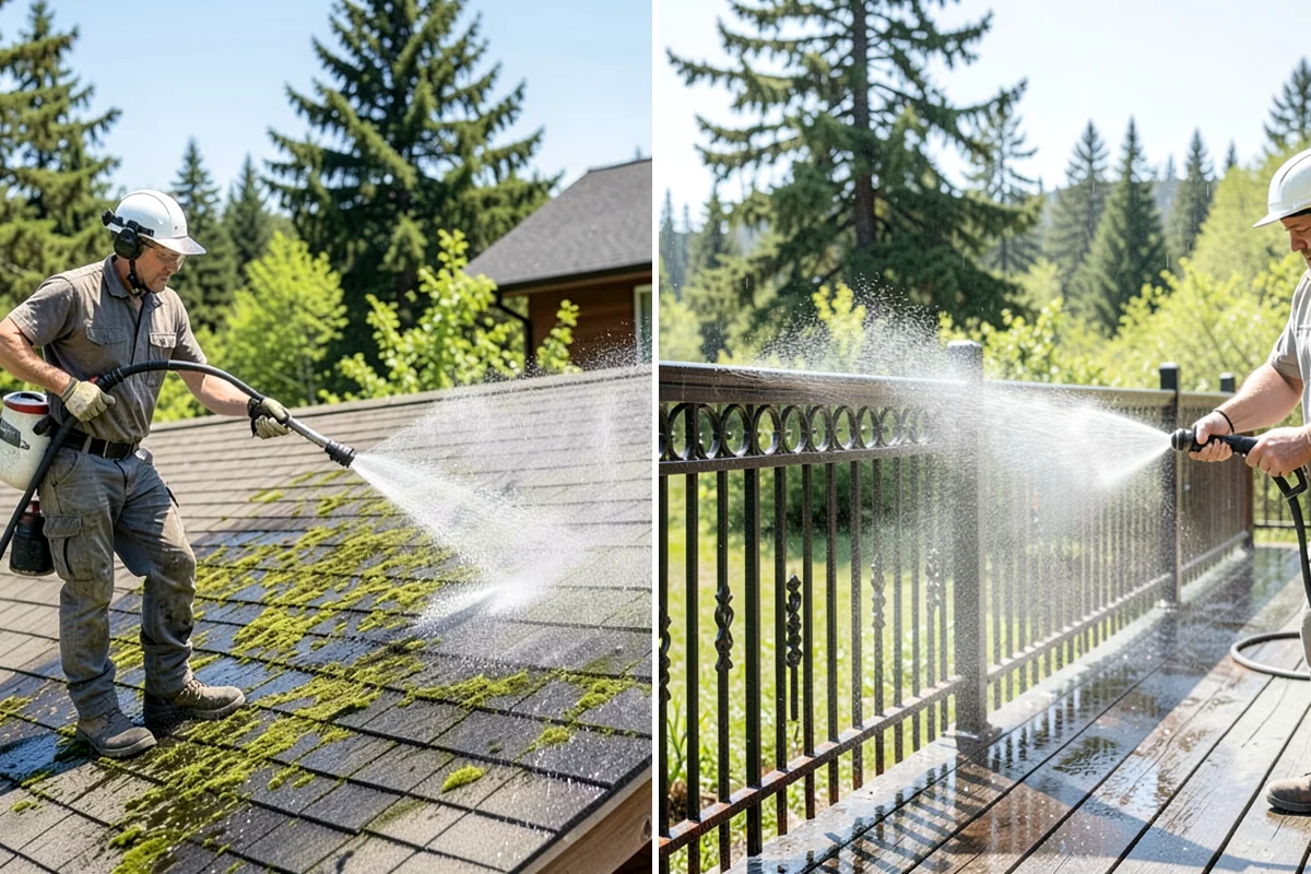Roof Lichen Removal in Gig Harbor, Pierce County, WA - Locate lichen colonies and assess how deeply they are bonded