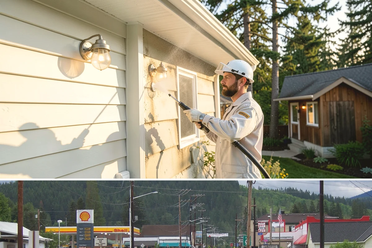 Roof Lichen Removal in Granite Falls, Snohomish County, WA - Treat lichen during dry summer weather so extended dwell treatments are not diluted by rain.