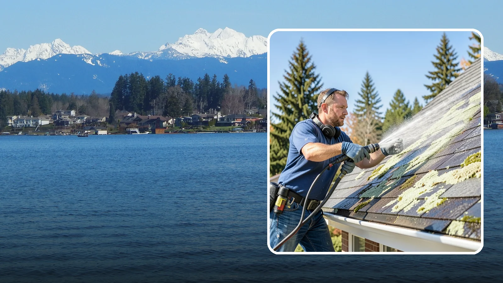 Roof Lichen Removal in Lake Stevens, Snohomish County, WA - Careful lichen removal that lifts stubborn, root-like growth from Washington roofs without tearing up the surface.